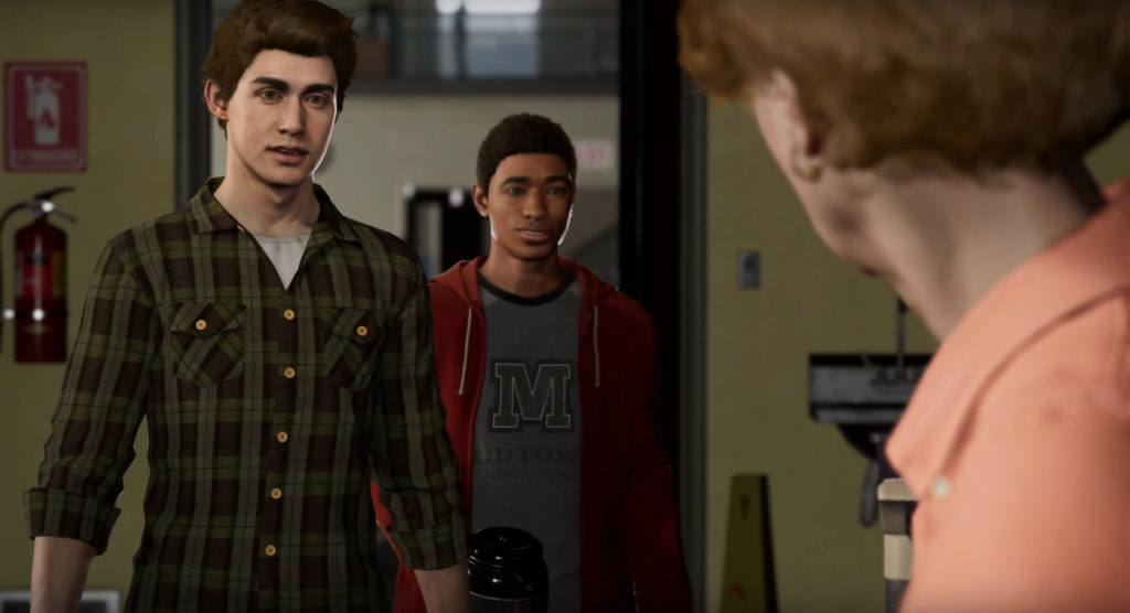 Peter Parker et Miles Morales dans le jeu Spider Man
