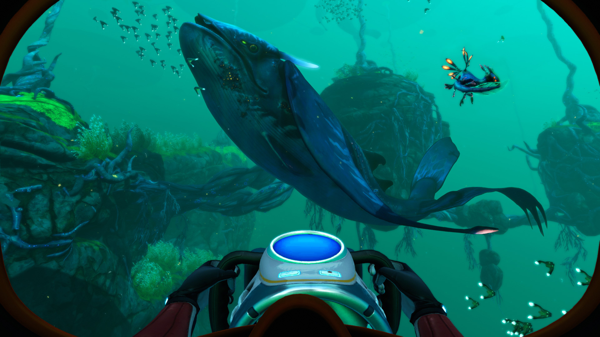 grosse baleine devant le joueur dans subnautica below zero