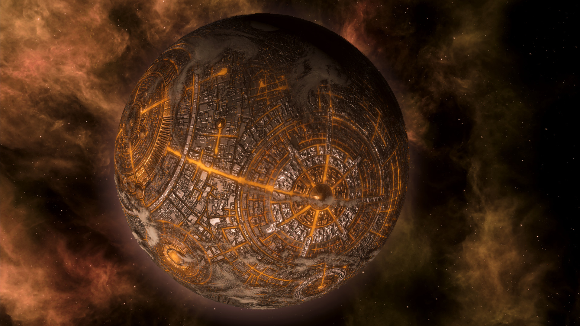 Screenshot d'une mégalopole de Stellaris: Megacorp