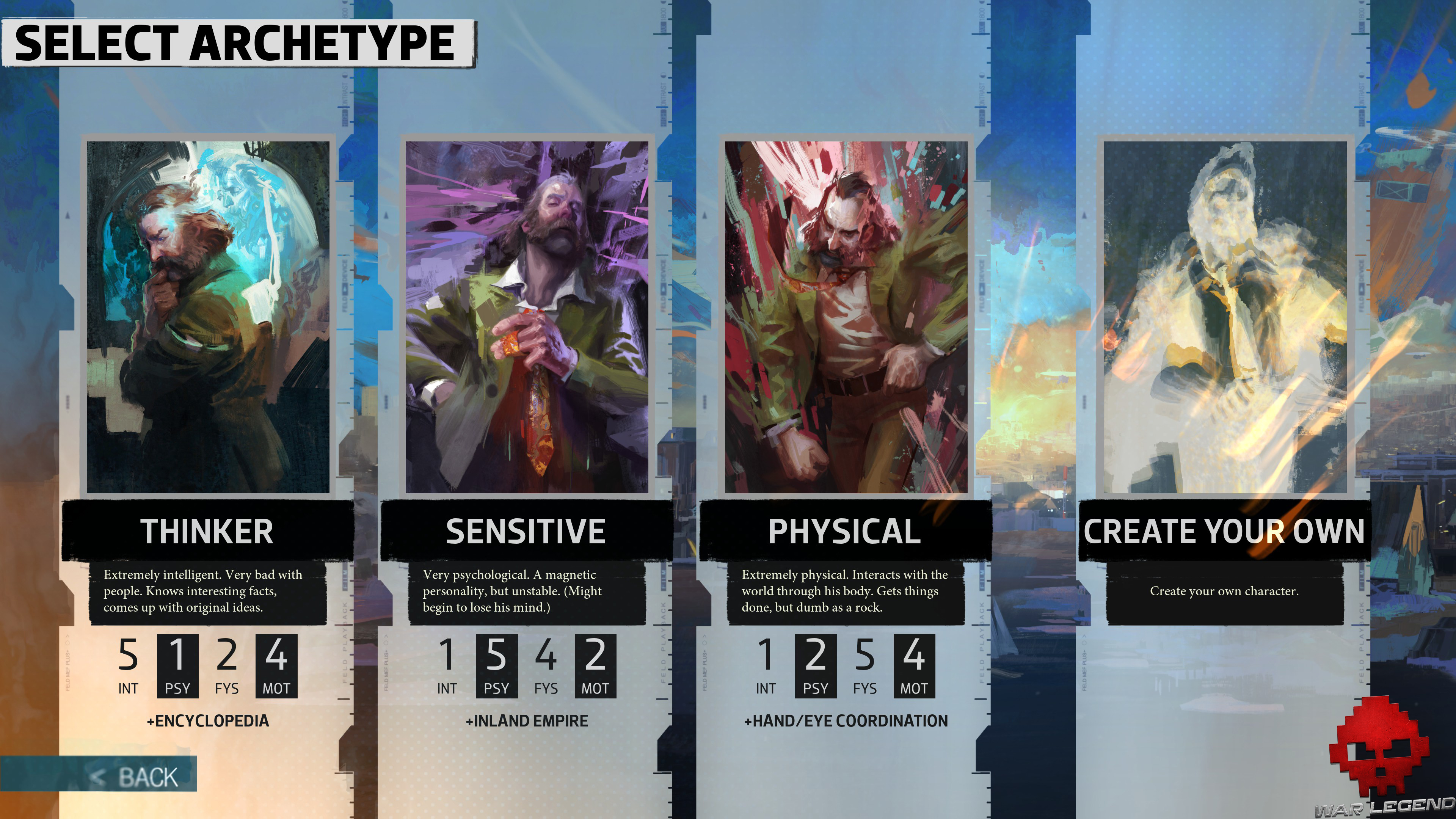 test Disco Elysium - choix de personnage