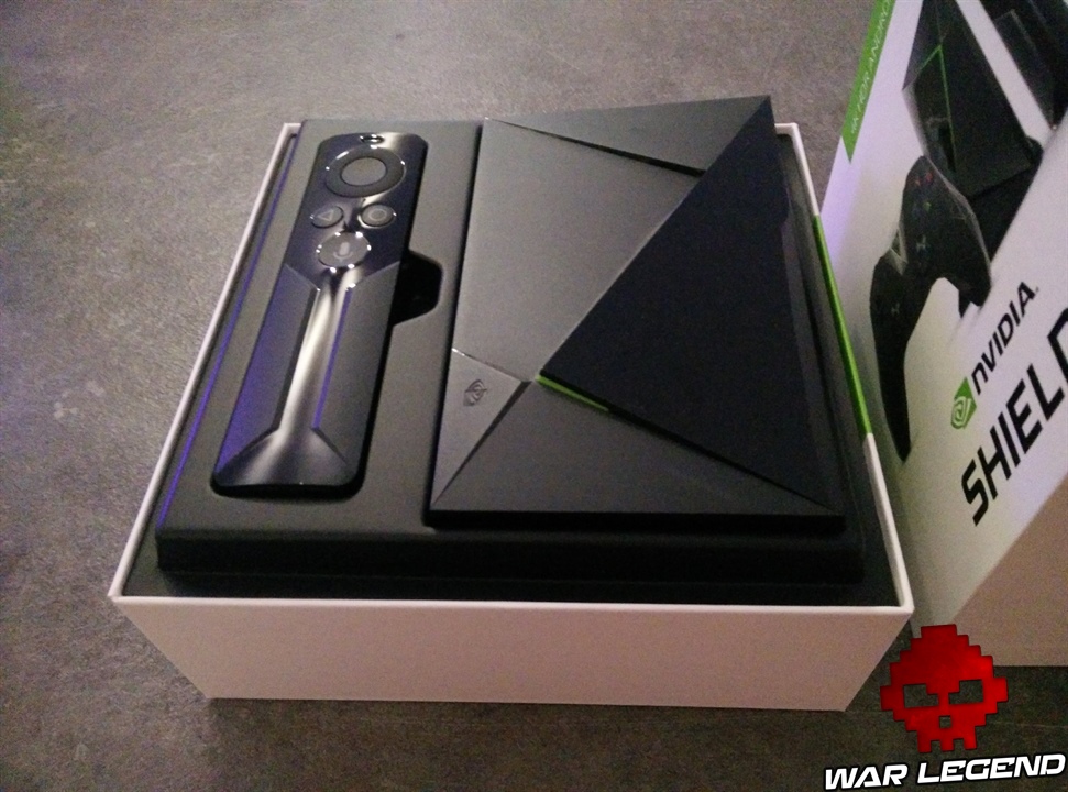 La boîte du Nvidia Shield ouverte