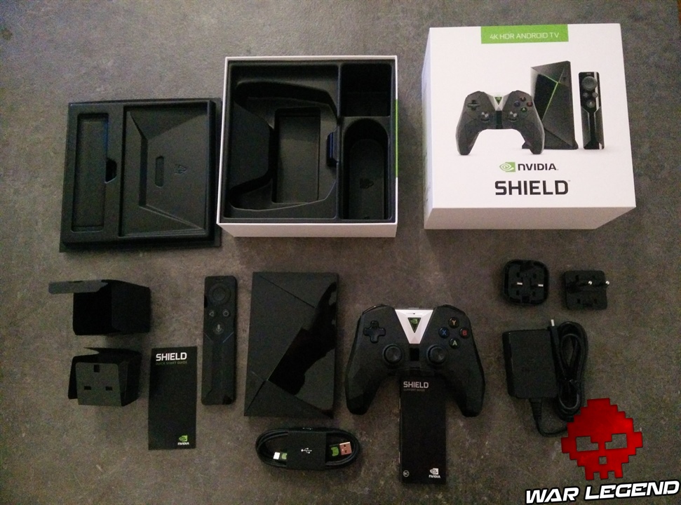 Contenu de la boîte du Nvidia Shield