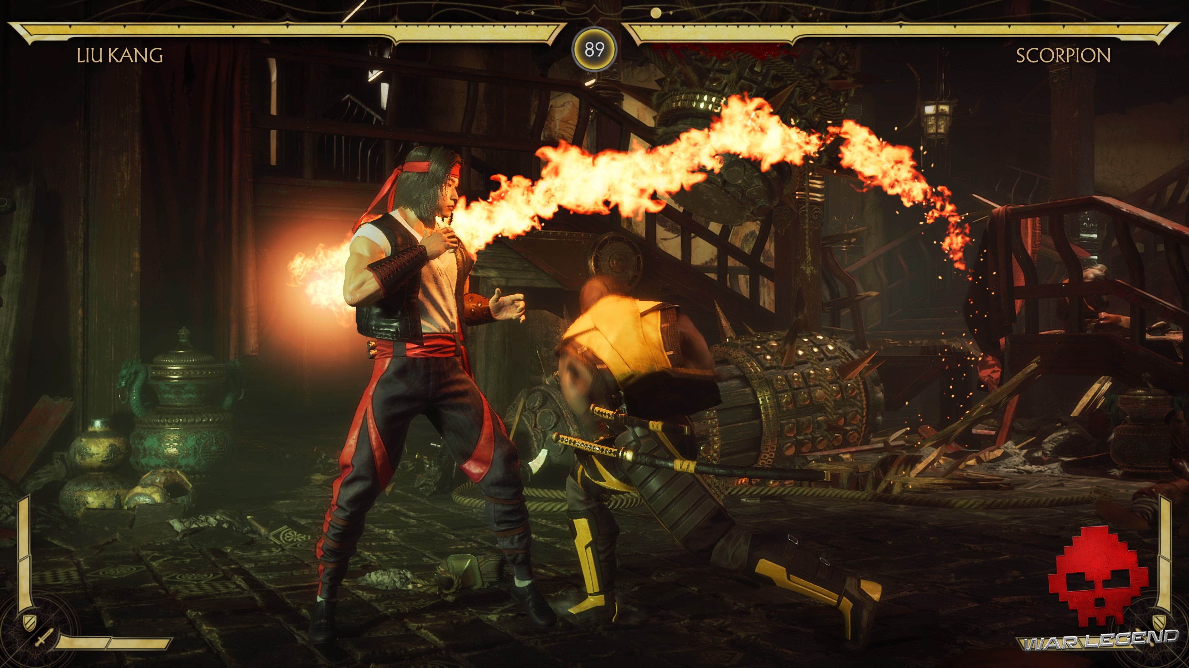 Test Mortal Kombat 11 - Liu Kang contre Scorpion