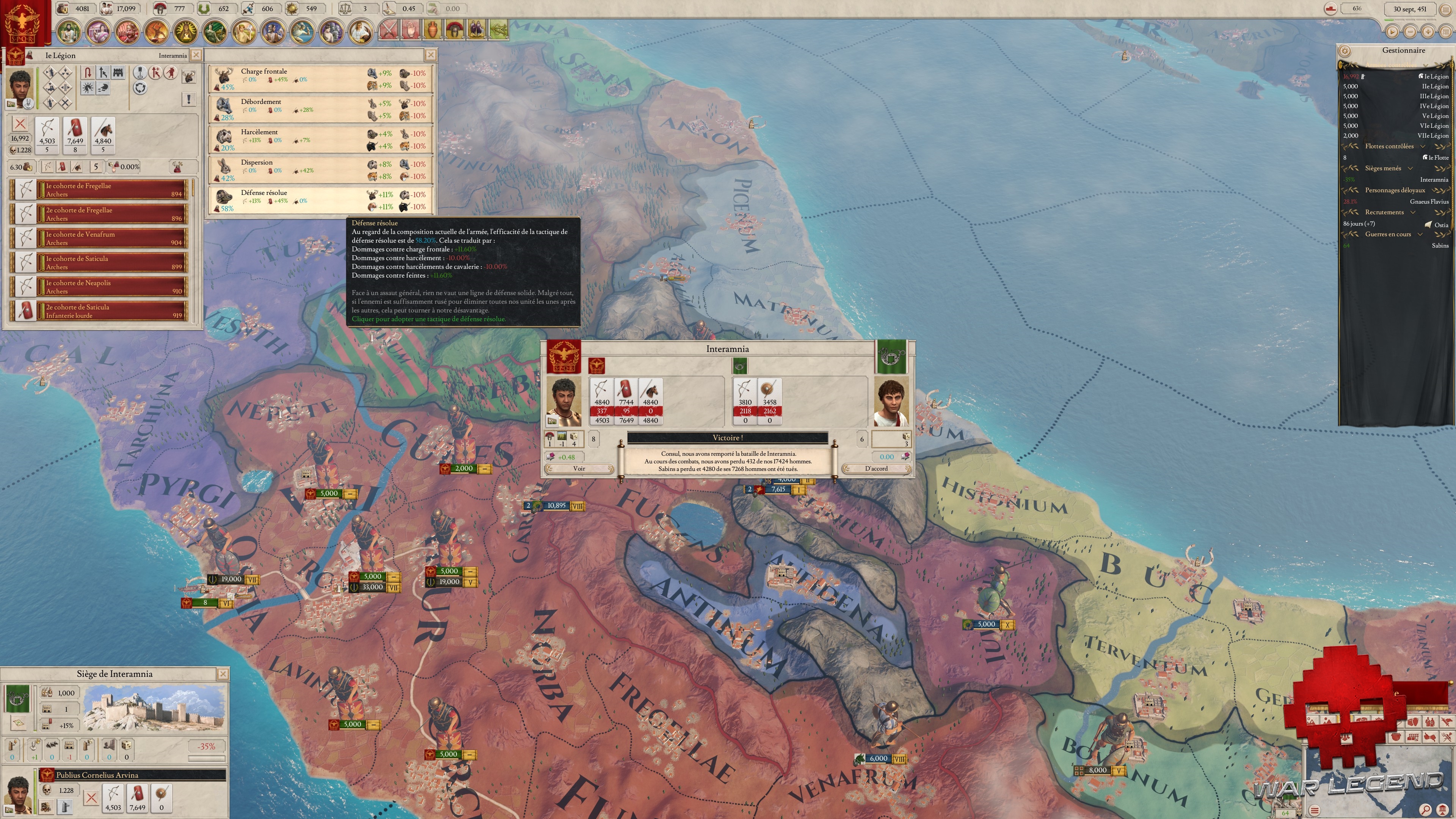 Test Imperator: Rome - Compte rendu de bataille