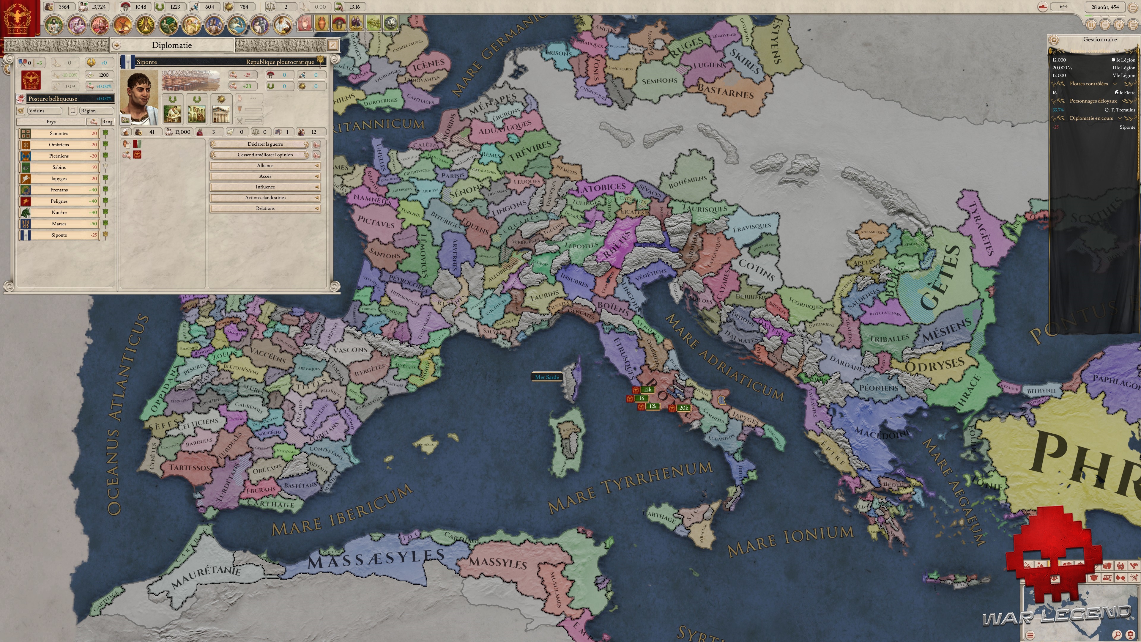 Test Imperator: Rome - Carte de la Méditéranée