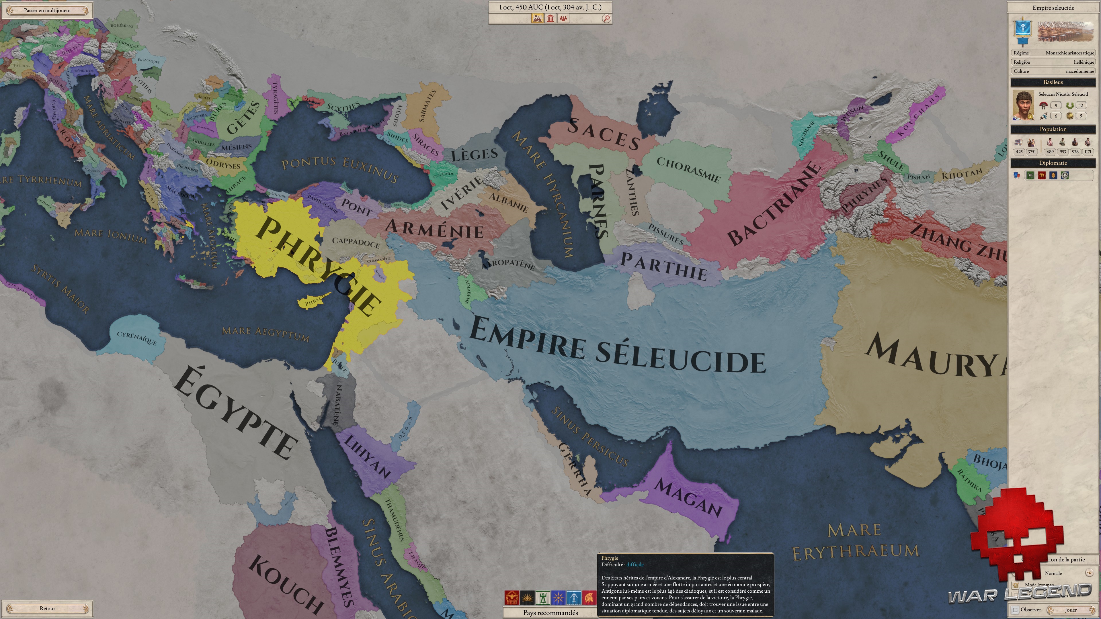Test Imperator: Rome - Carte de l'Empire d'Alexandre