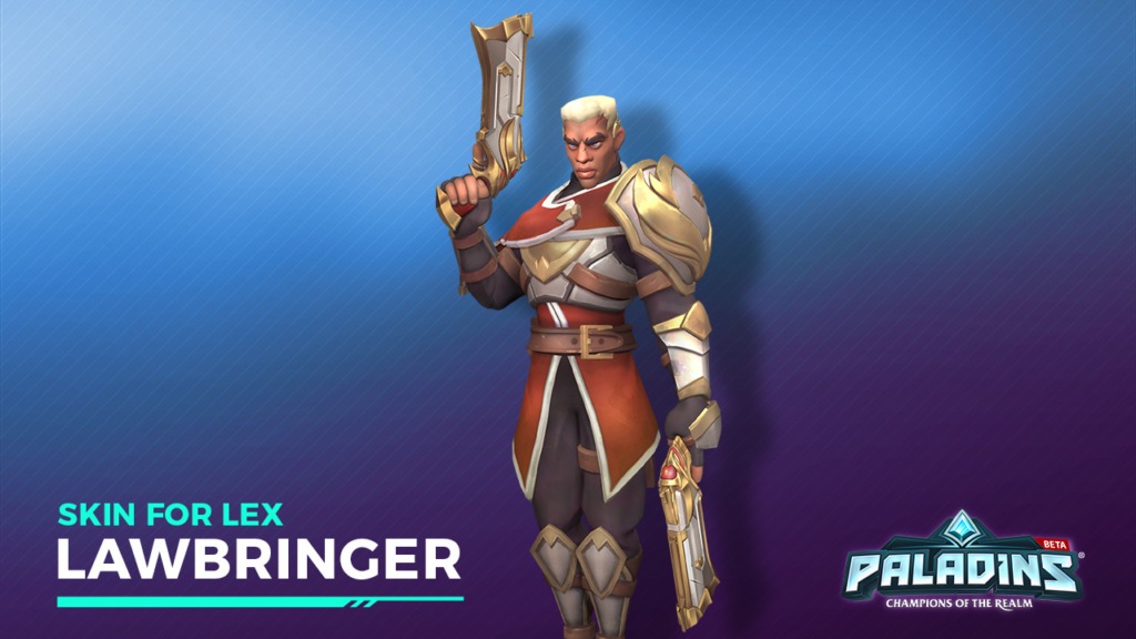 Paladins Distribution de 500 codes du Skin Lawbringer du champion Lex